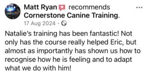 Dog training class, review, testimonial